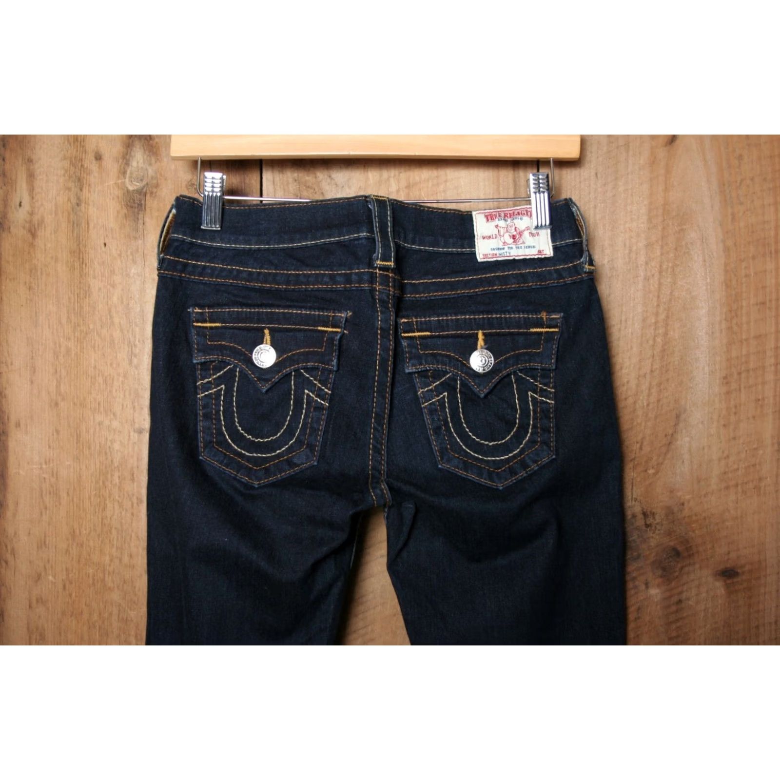 True Religion TRUE RELIGION Misty Blue Stretch Denim Skinny Jeans Sz. 28 Inseam 29" Womens Cotton Blend Denim Zip Size 28" / US 6 / IT 42 - 4 Thumbnail