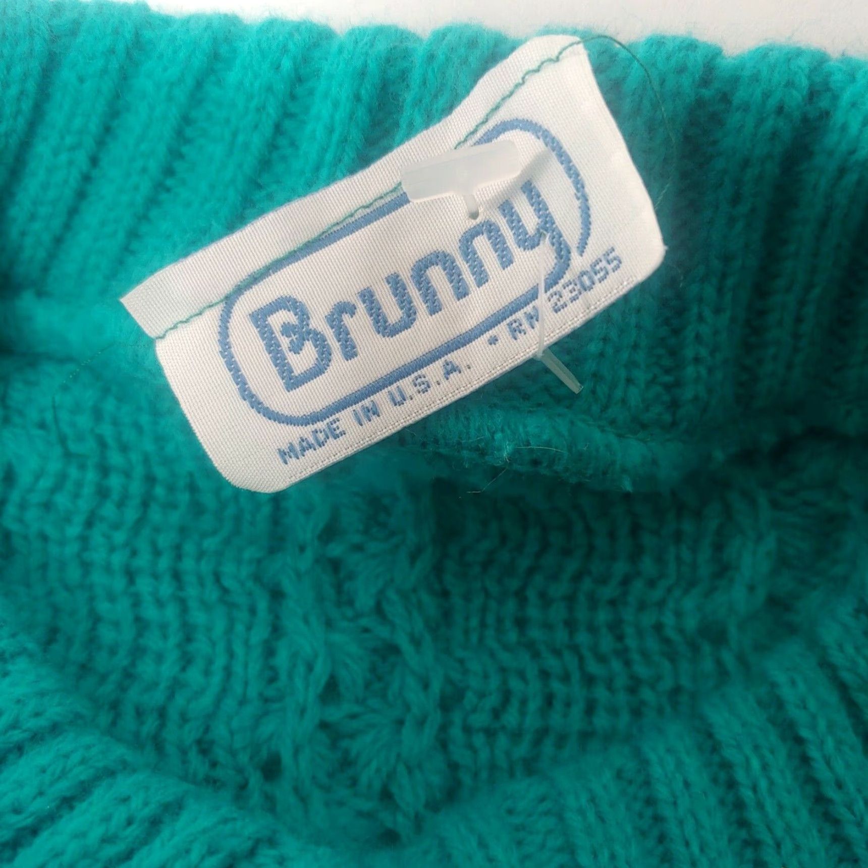AQUA VINTAGE Brunny Cardigan Sweater Women L Aqua Blue Cable Knit Granny Licensed Size L / US 10 / IT 46 - 6 Thumbnail