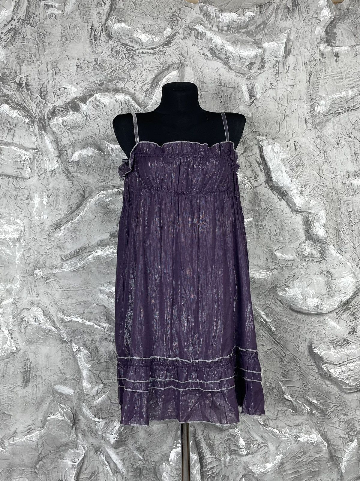Cop Copine × Japanese Brand × Vintage Cop Copine Vintage Glitter Y2K Tank Top Dress Size M / US 6-8 / IT 42-44 - 1 Thumbnail
