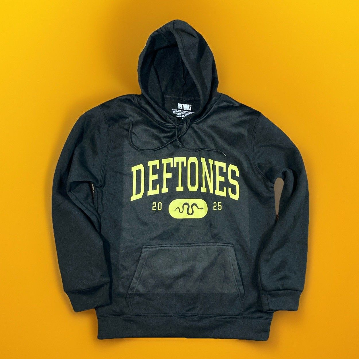 Deftones Tour Music 2025 Logo Black Hoodie Mens Size 2X