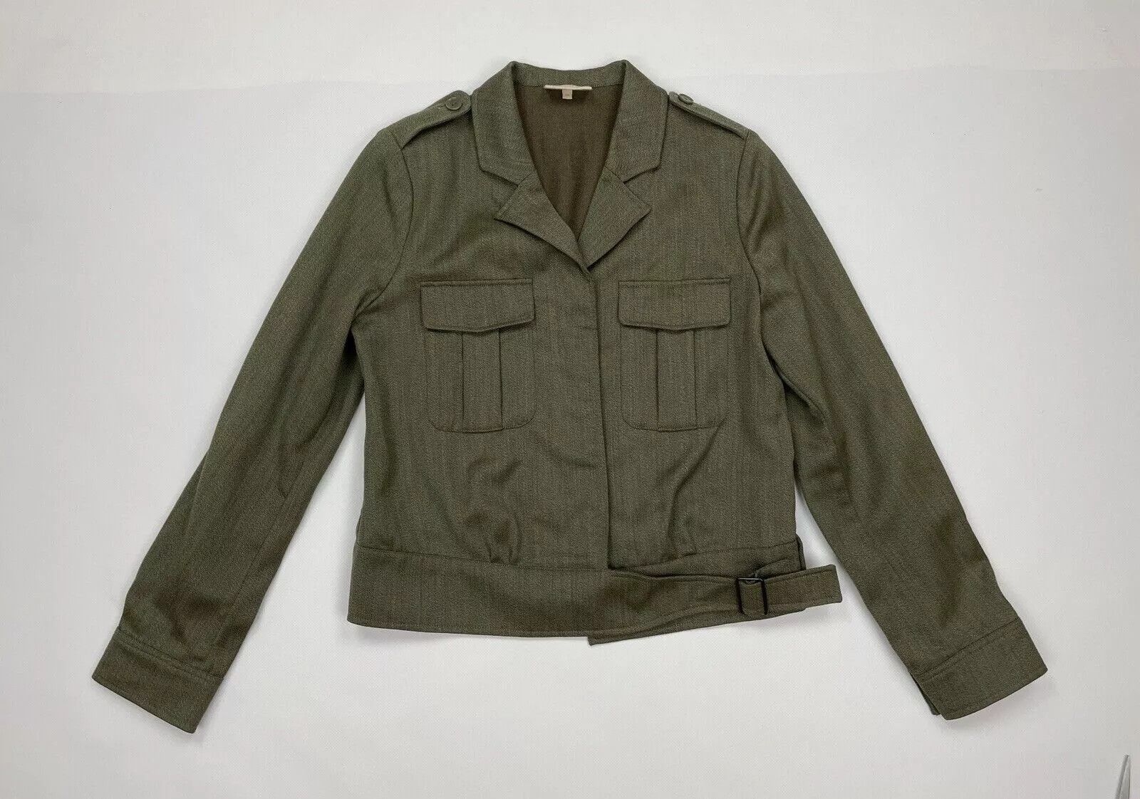 Vintage TOAST IN ARMY GREEN MILITARY WOOL BLAZER JACKET WOMENS Size L / US 10 / IT 46 - 6 Thumbnail