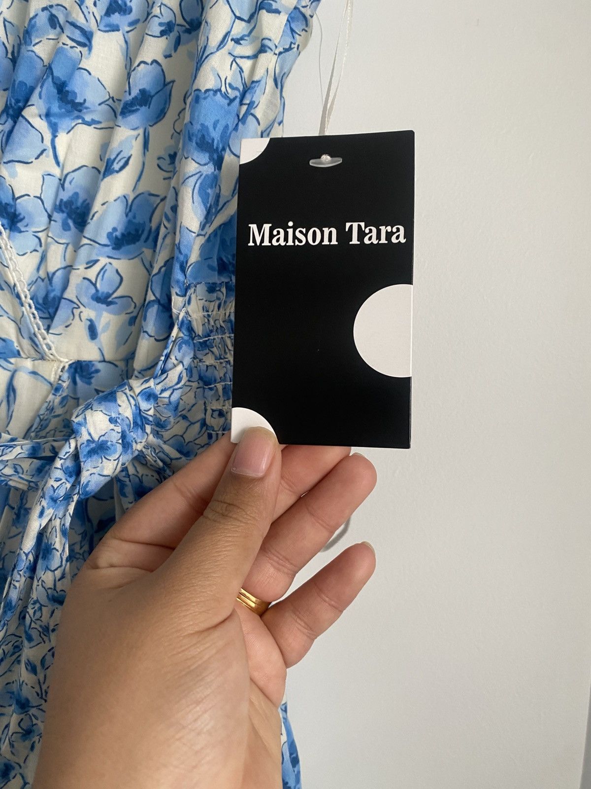 Other Maison Tara Sleeveless Mixed Bluebell Print Wrap Maxi Dress Size XL / US 12-14 / IT 48-50 - 7 Thumbnail