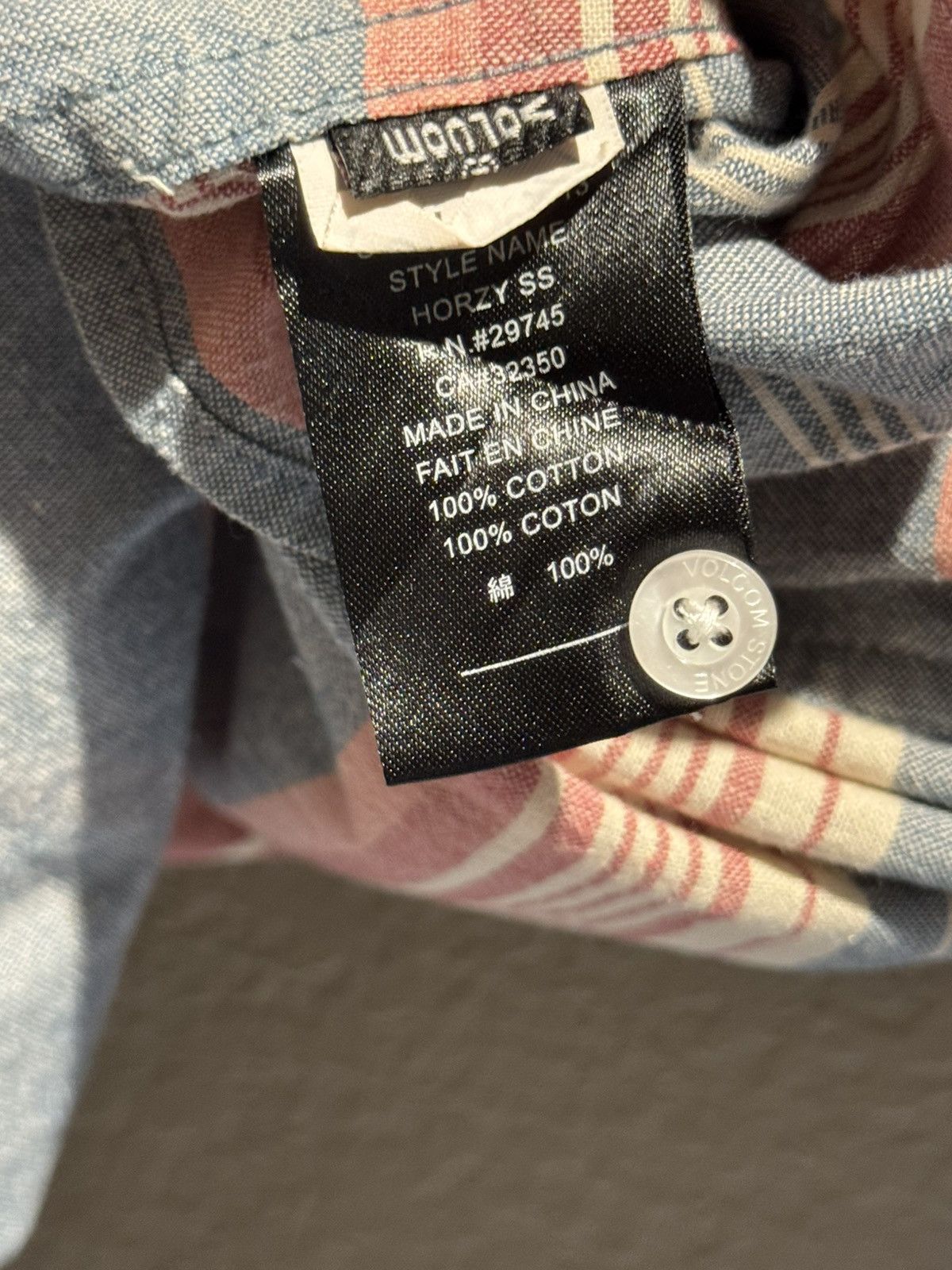 Volcom 00s Volcom Blue Pink Red Stripe Shirt Embroidered Button Up Size US M / EU 48-50 / 2 - 9 Thumbnail
