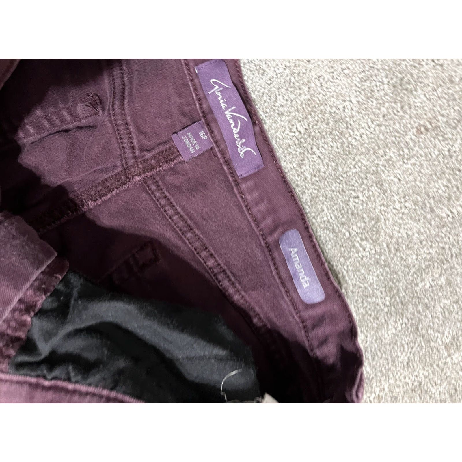 Gloria Vanderbilt Gloria Vanderbilt Amanda Jeans Women 16P Petite Burgundy Denim Stretch Tapered 90s Designer EUC Womens Size 38" / US 16 / IT 52 - 5 Thumbnail