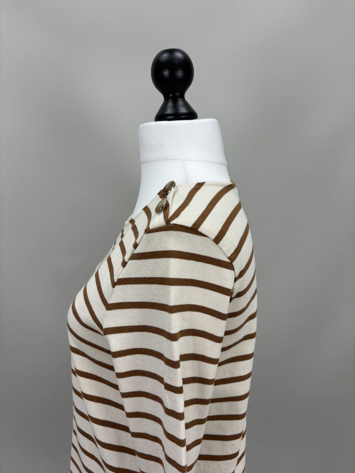 Sezane Womens sweater Sezane Size M Color White/Brown Size M / US 6-8 / IT 42-44 - 10 Thumbnail