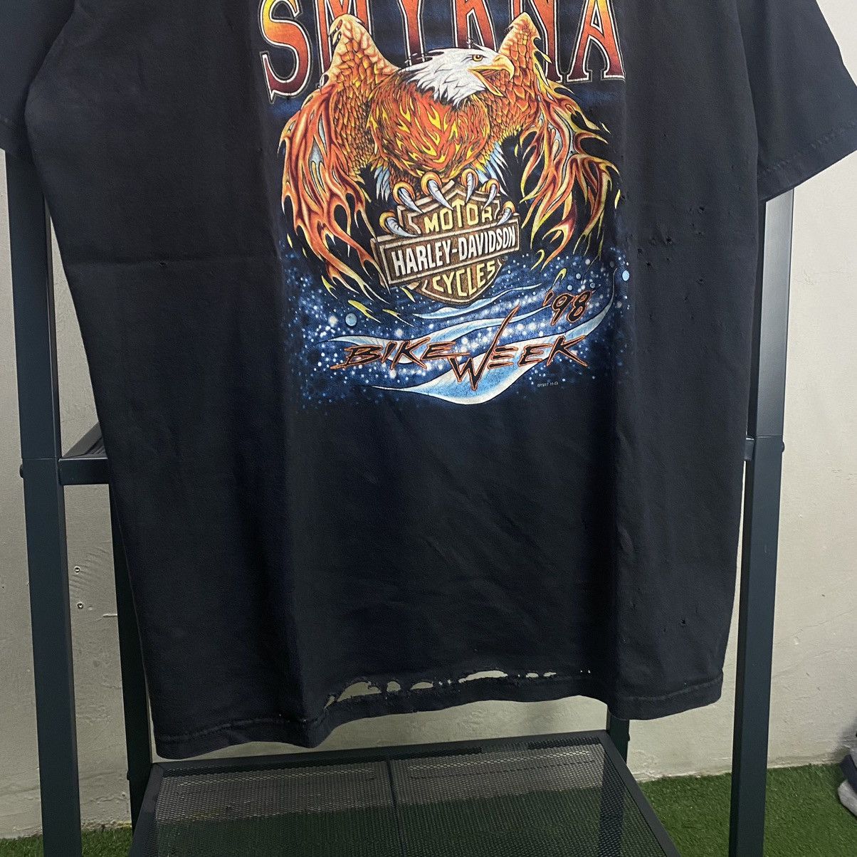 Harley Davidson × Vintage Vintage Bike Week 1997 New Smyrna Harley Davidson Tshirt Size US XXL / EU 58 / 5 - 4 Thumbnail