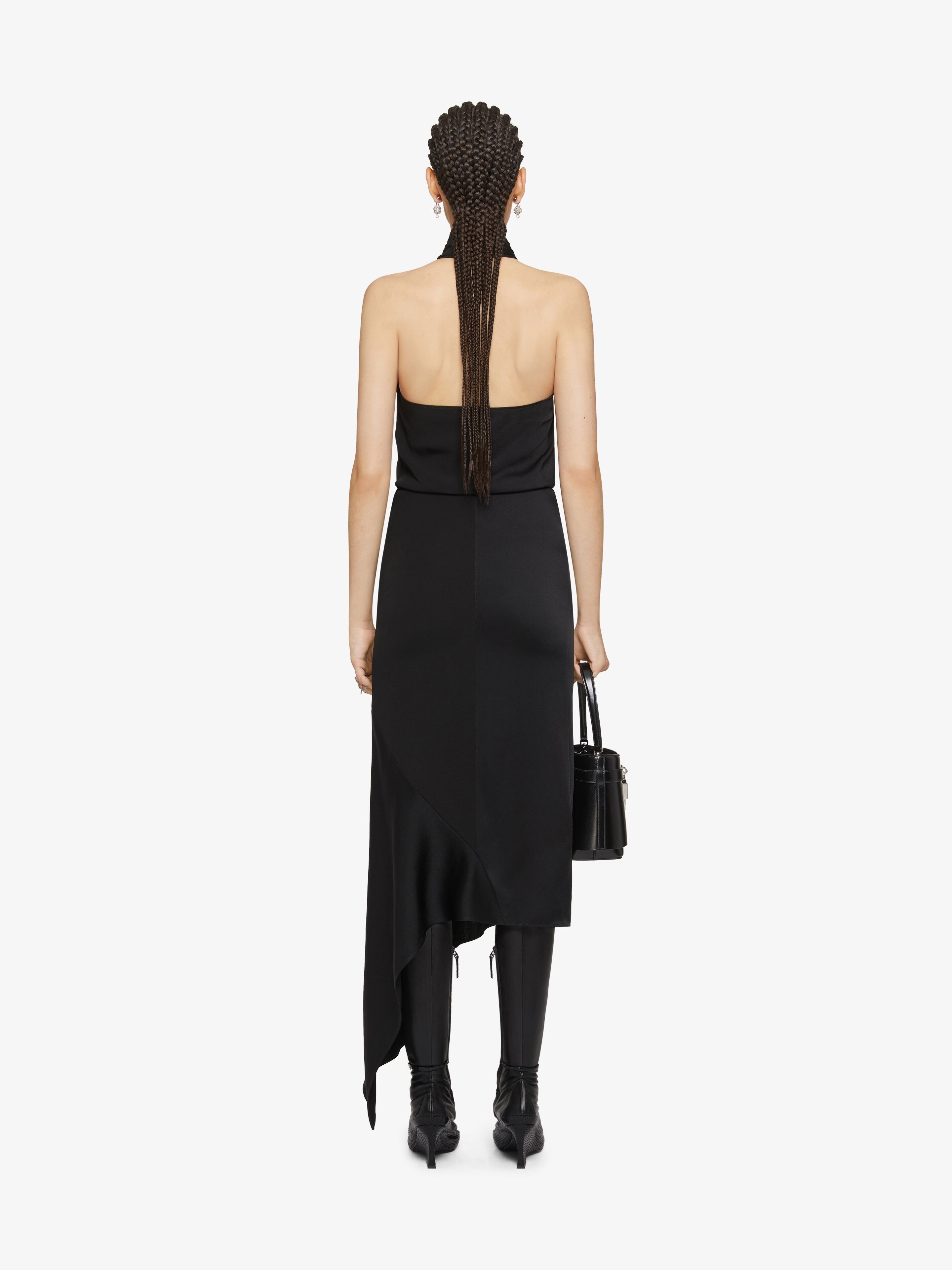 Givenchy o1w1db10325 Cross Front Lavaliere Dress in Black Size XS / US 0-2 / IT 36-38 - 4 Thumbnail