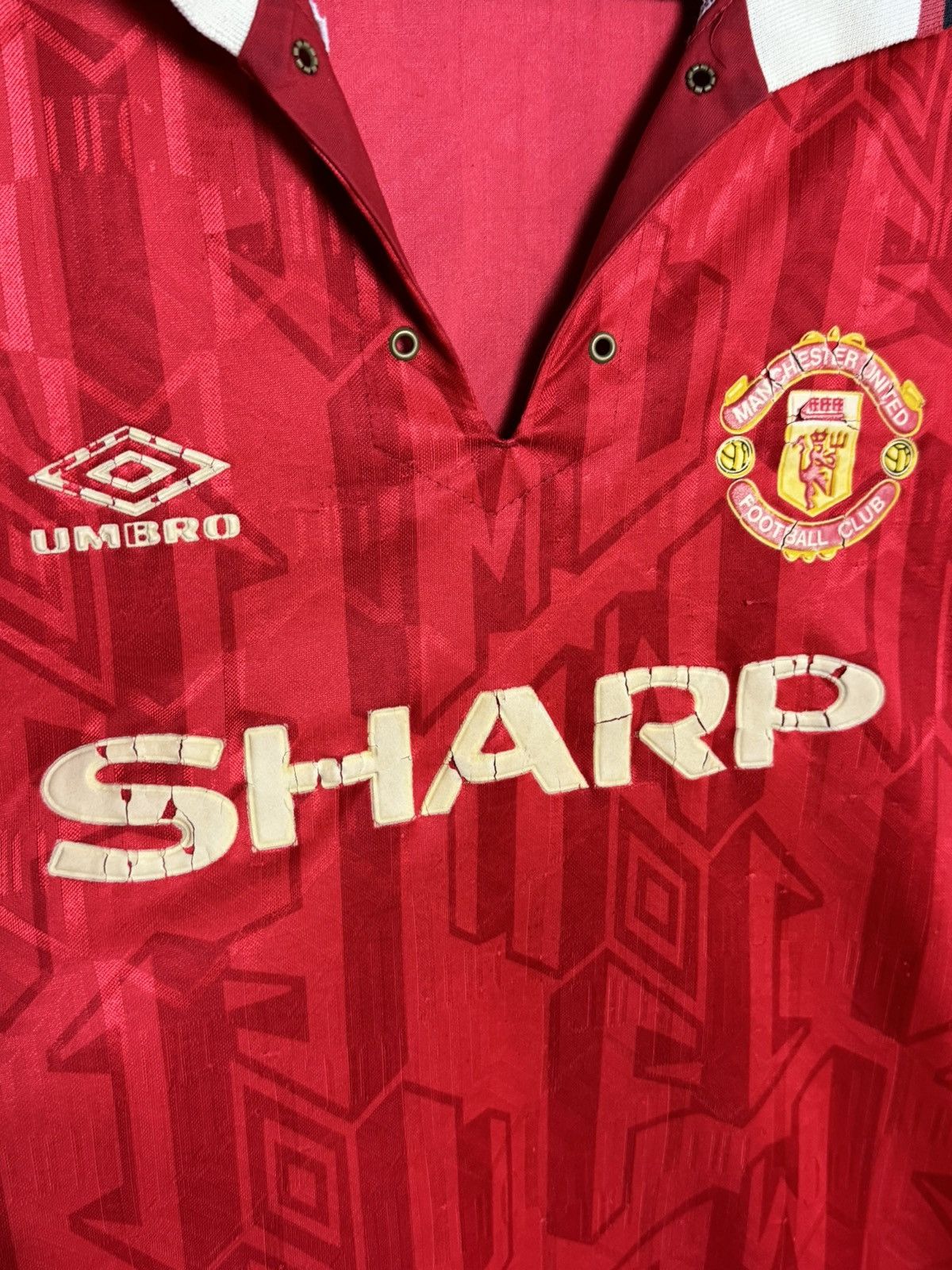 Umbro Manchester United 92/94 Home Football Jersey T-Shirt Size US L / EU 52-54 / 3 - 3 Thumbnail