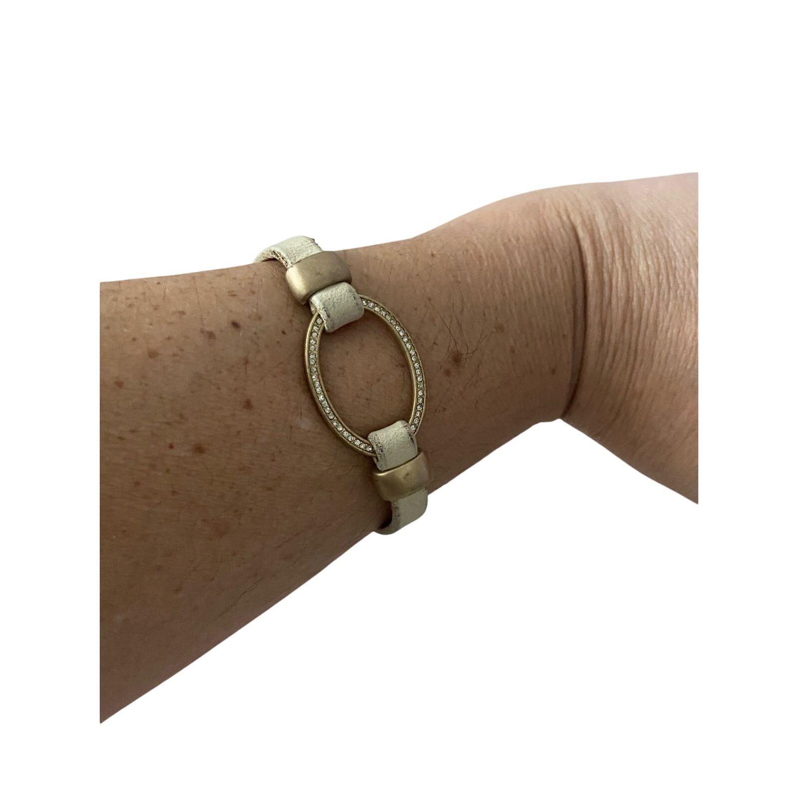 Other faux leather Bracelet with Rhinestones Size ONE SIZE - 1 Thumbnail