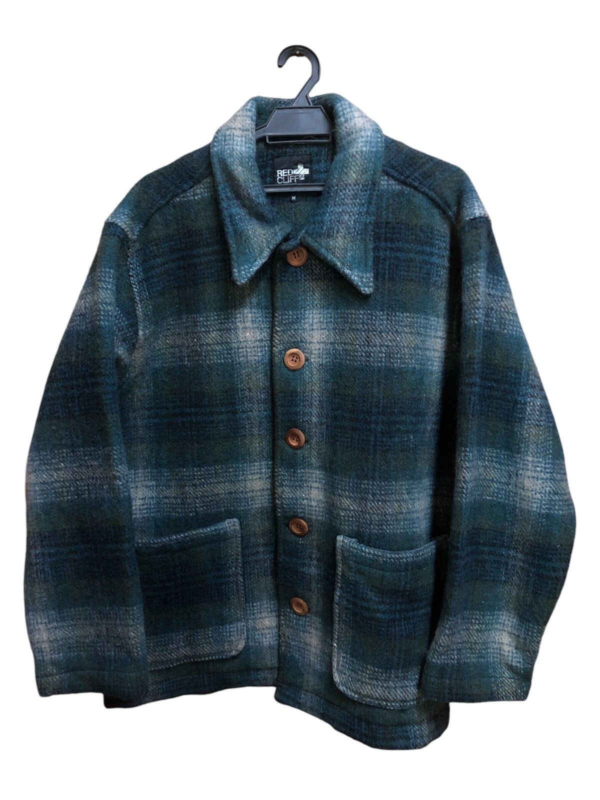 Hysteric Glamour × Japanese Brand × Octopus Red Cliff Octopus Army Wool Blend Check Warm Jacket Size US L / EU 52-54 / 3 - 1 Thumbnail