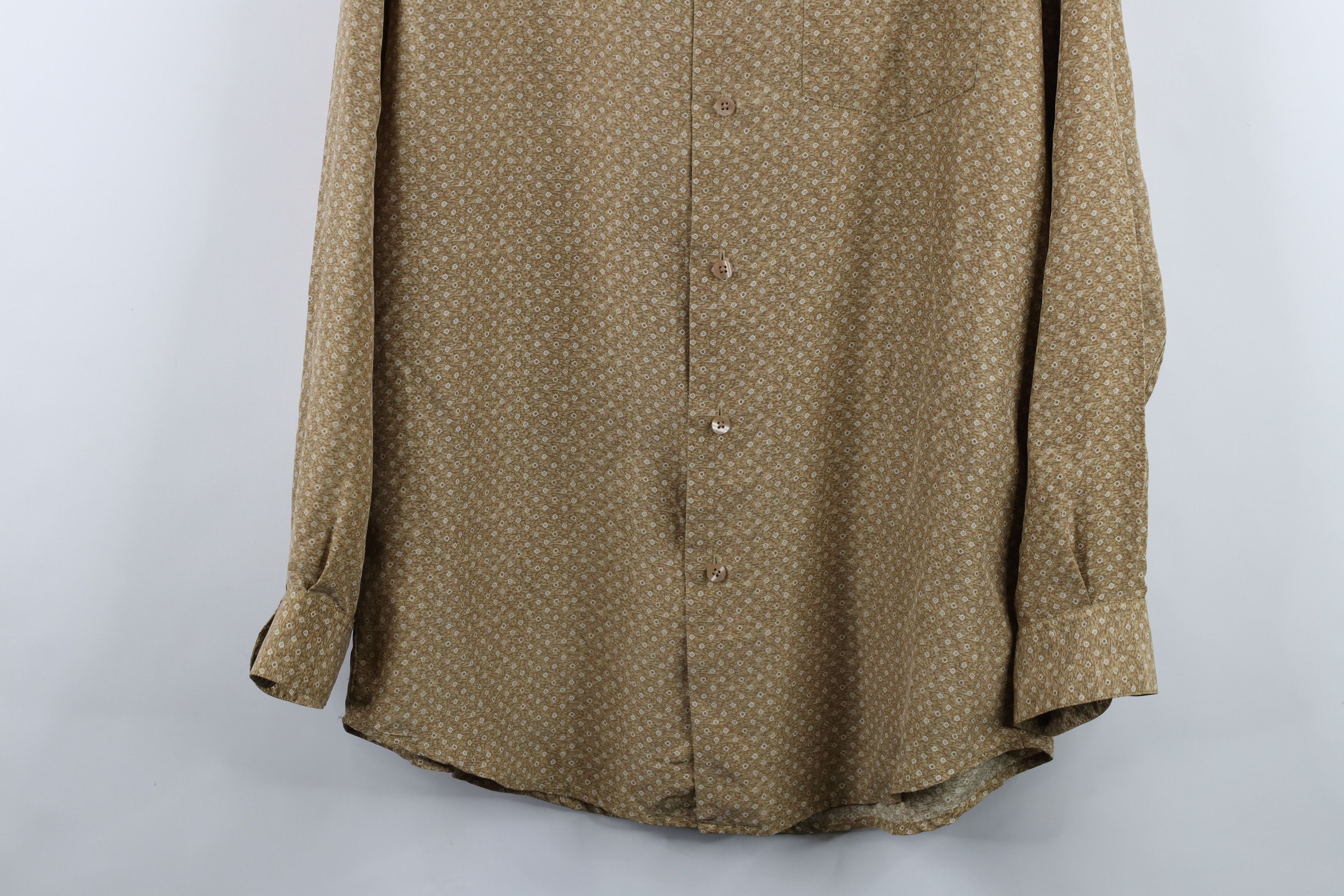 Vintage Vintage 90s Streetwear Silk Geometric Collared Button Shirt Size US M / EU 48-50 / 2 - 3 Thumbnail