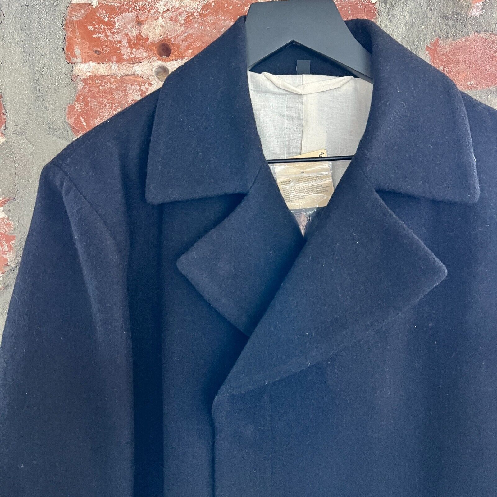 Muji RARE Muji Men's Wool Navy Peacoat Size L NWT Size US L / EU 52-54 / 3 - 1 Thumbnail