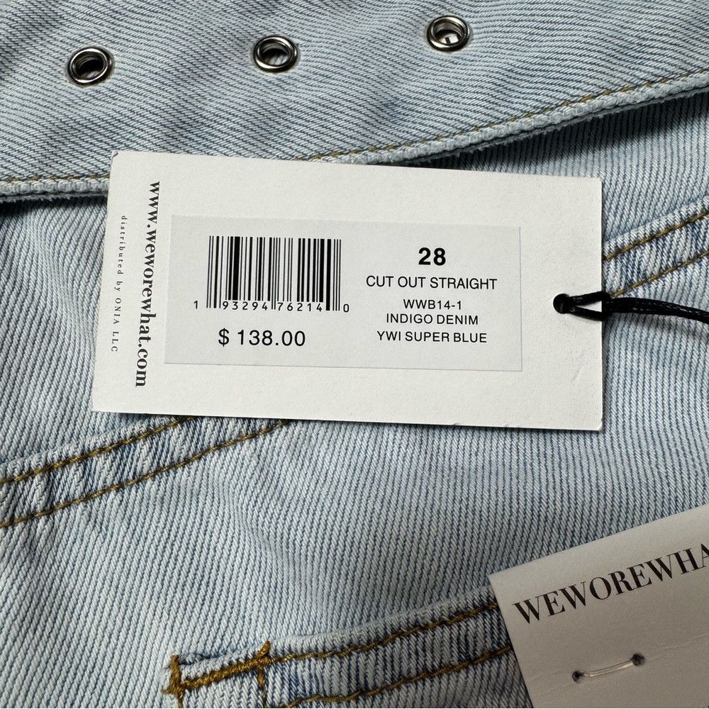 WeWoreWhat NWT New $138 We Wore What Cutout Belted Straight Jeans Siz Size 28" / US 6 / IT 42 - 7 Thumbnail