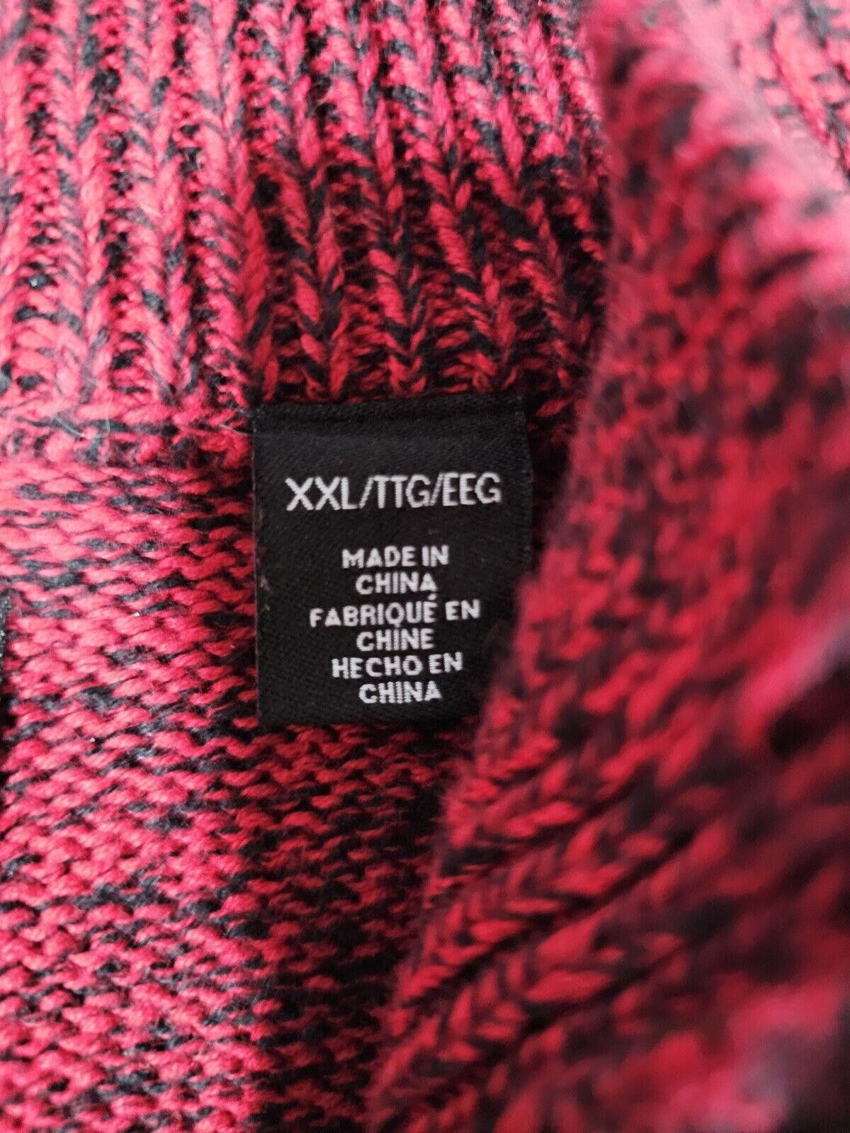 Chaps CHAPS Sweater 3 Button Pullover Red Grey Striped LS 2XL Size US XXL / EU 58 / 5 - 3 Thumbnail