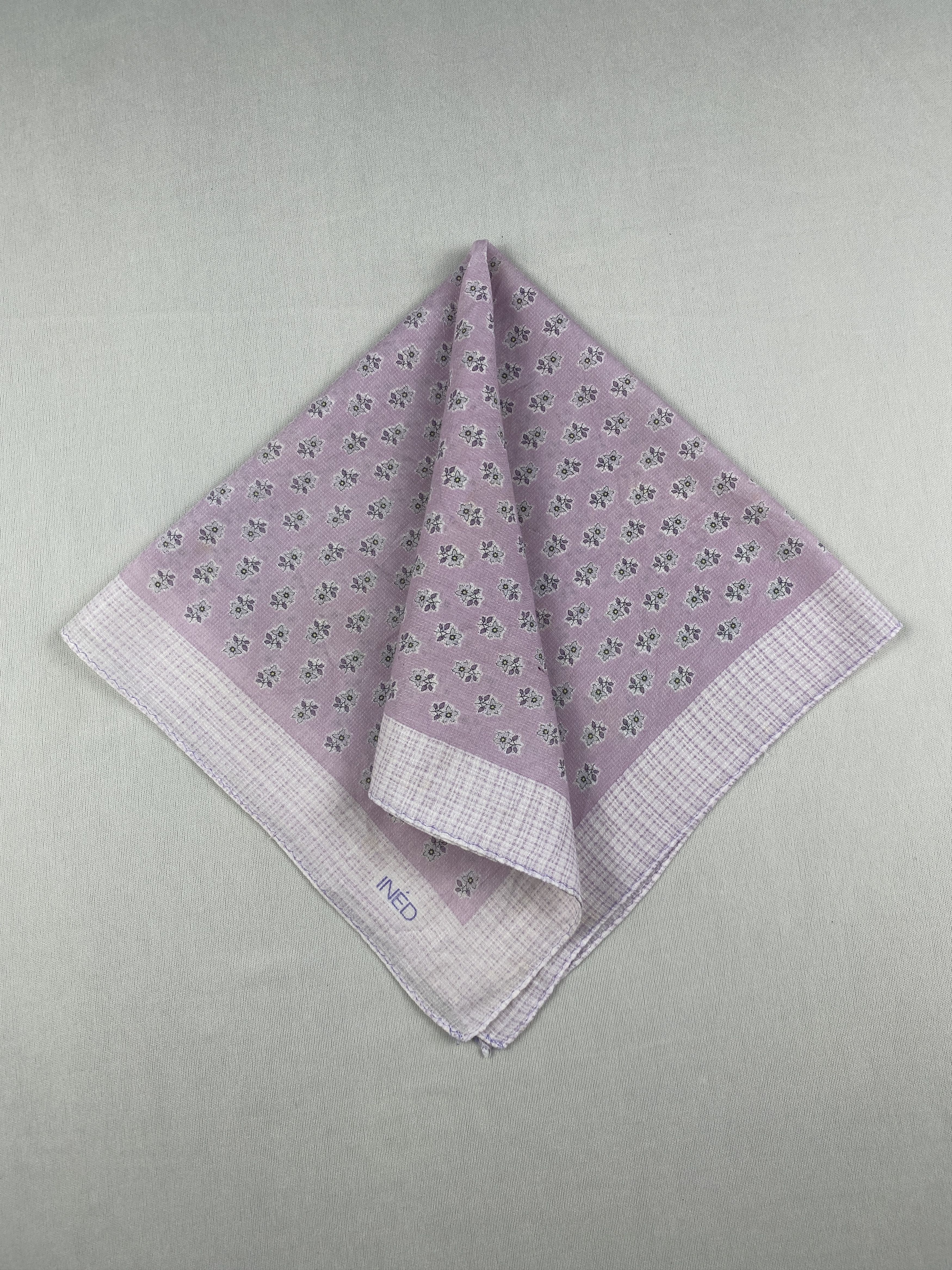 Other Vintage Ined Handkerchief Pocket Square Bandana HM0035 Size ONE SIZE - 2 Thumbnail