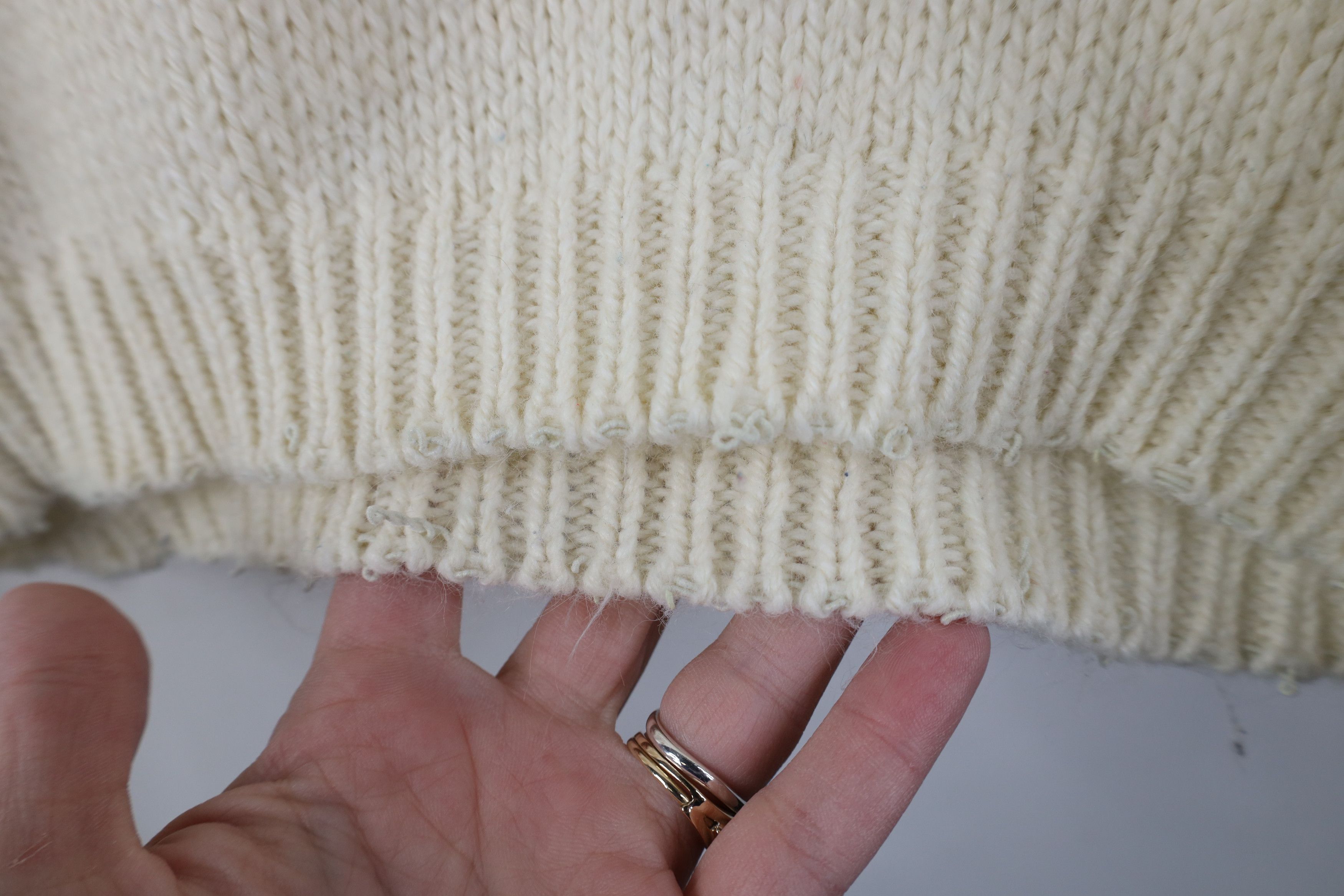 Vintage Vintage 70s Streetwear Chunky Cable Knit Fisherman Sweater Size M / US 6-8 / IT 42-44 - 7 Thumbnail