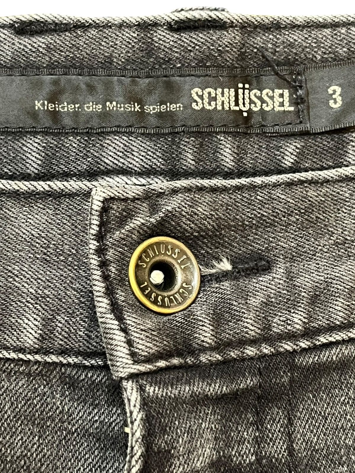 Schlussel Vintage Schlussel Multi Zipper Pocket Biker Denim Size US 33 - 7 Thumbnail