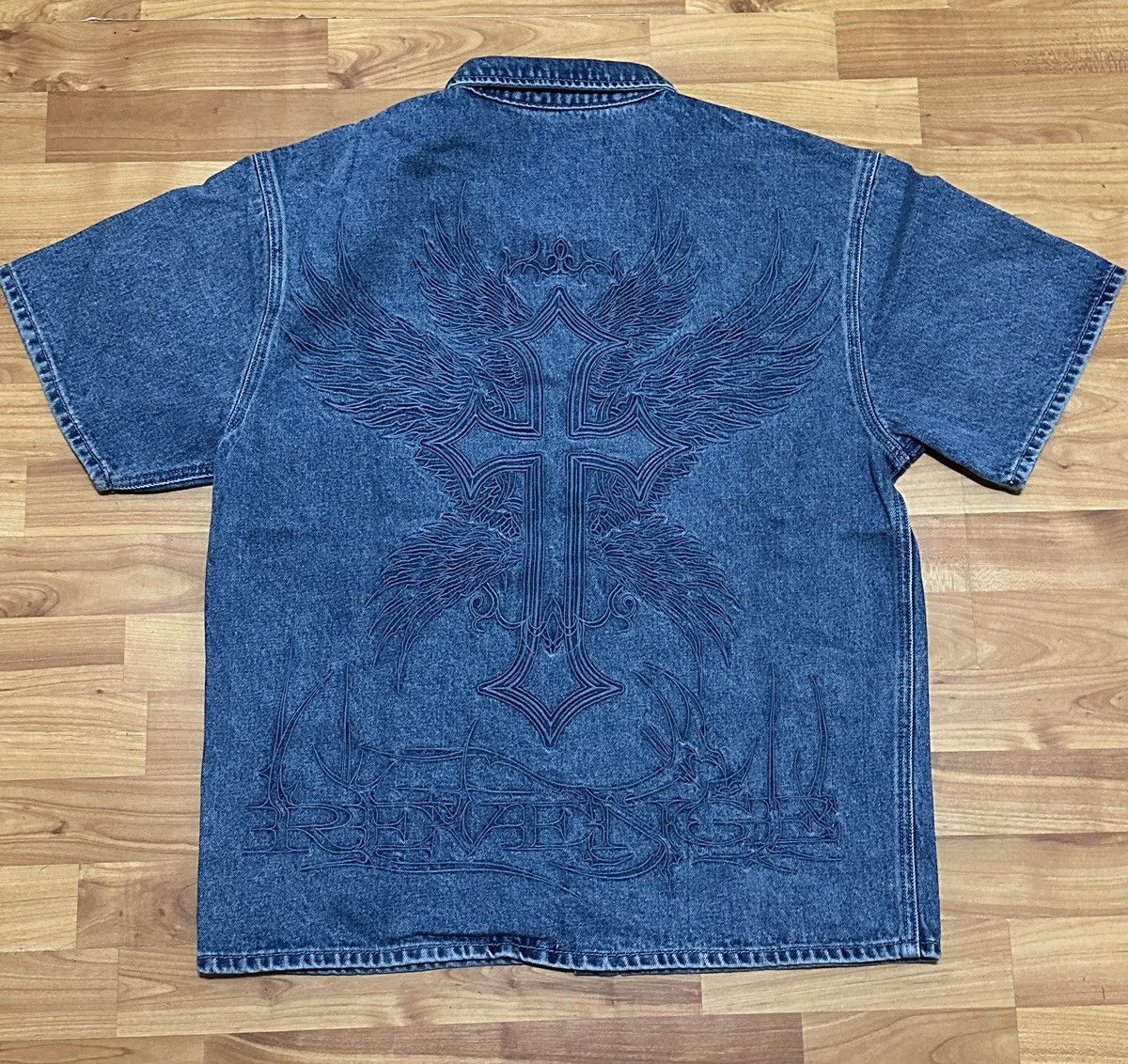 Revenge Revenge Denim Button Up Bleached Indigo Size US M / EU 48-50 / 2 - 5 Thumbnail
