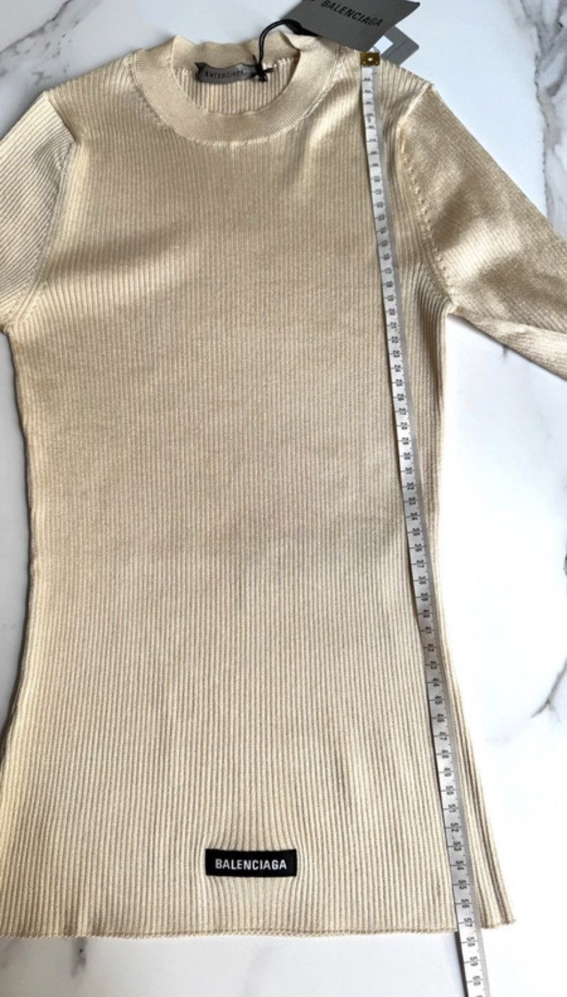 Balenciaga Balenciaga Ribbed Beige Sweater Size M / US 6-8 / IT 42-44 - 7 Thumbnail