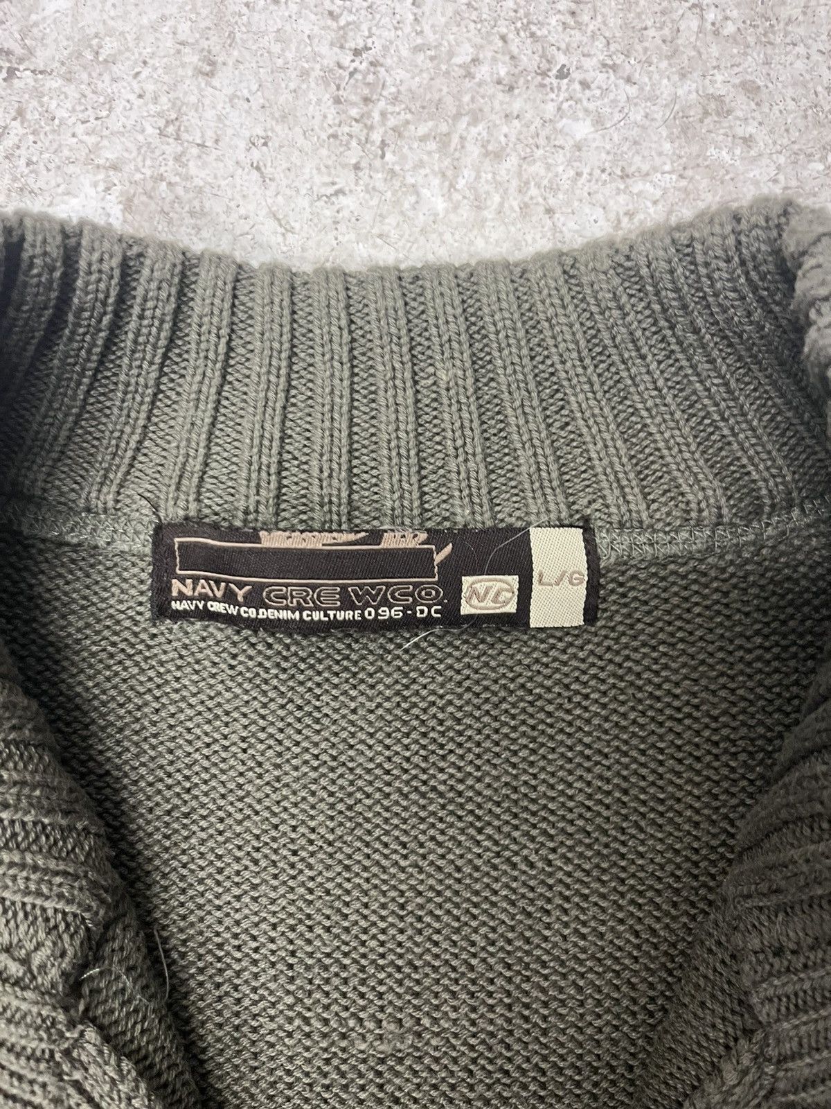 Vintage Vintage green navy crew quarter zip Size US L / EU 52-54 / 3 - 3 Thumbnail