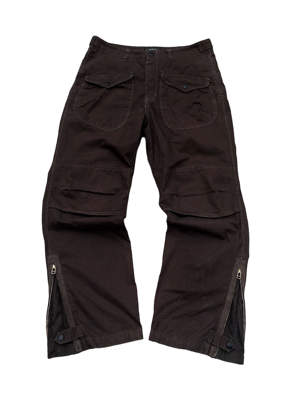 image of Beams Plus x If Six Was Nine Beams Japan Parachute Multi Pocket Pants in Dark Brown, Men's (Size 34