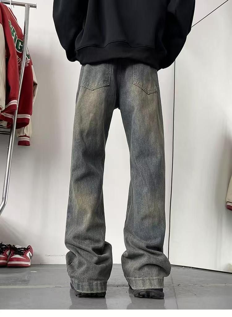 Japanese Brand × Jean American street washed distressed straight flared jeans Size US 32 / EU 48 - 4 Thumbnail