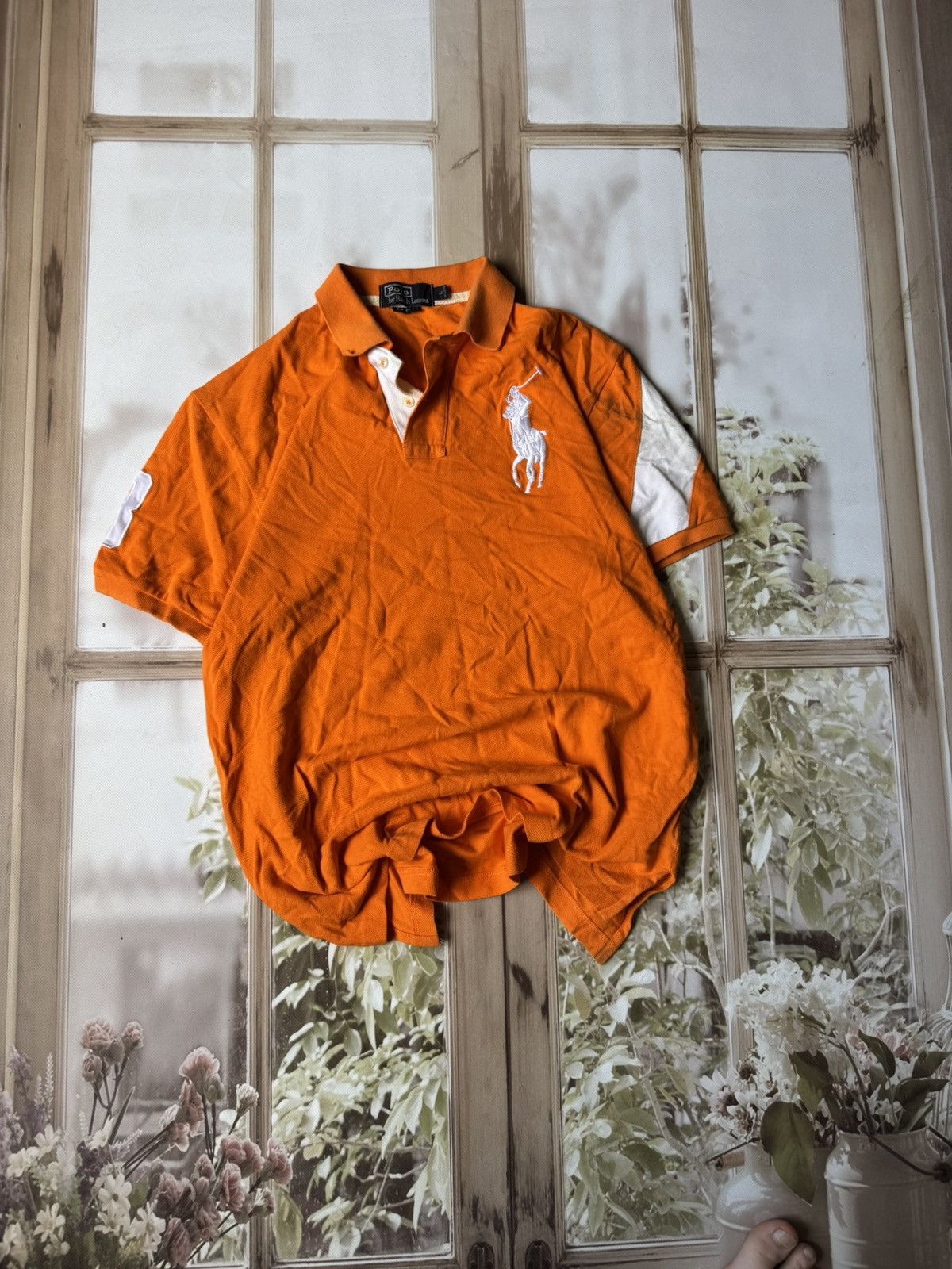 Polo Ralph Lauren Polo Ralph Lauren Big Pony Mesh Polo - Bright Orange Size US L / EU 52-54 / 3 - 1 Thumbnail