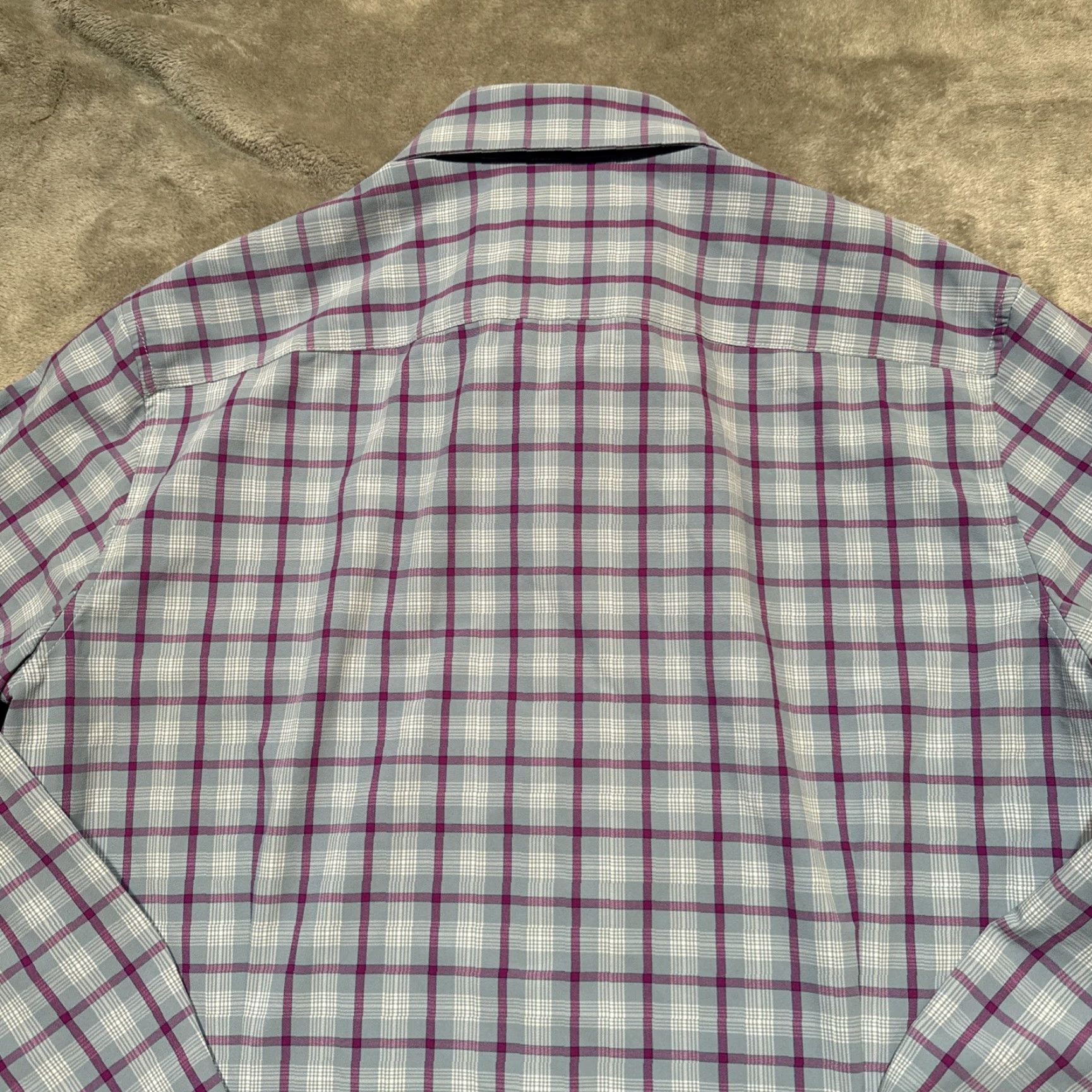 Mizzen+Main Mizzen+Main Leeward Shirt Mens Large Trim Blue Plaid Performance Long Sleeve Size US L / EU 52-54 / 3 - 7 Thumbnail