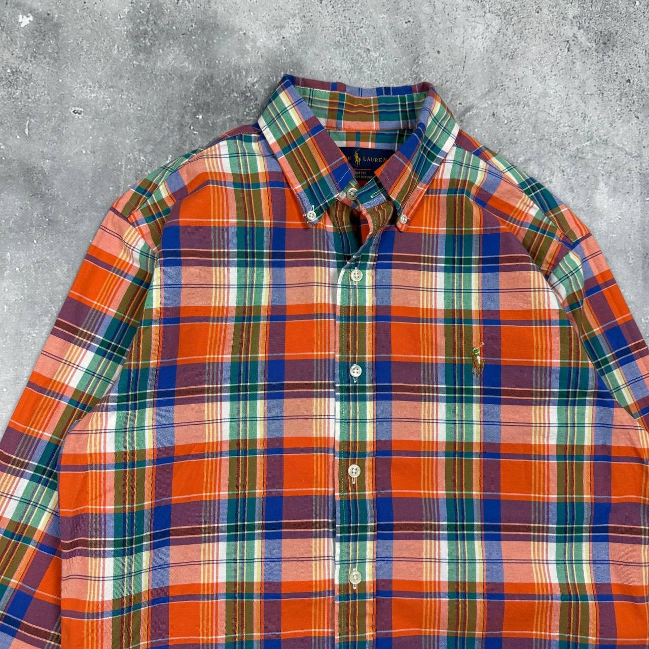 Ralph Lauren Ralph Lauren Slim Fit Stretch Oxford Plaid Button-Up Shirt Size US M / EU 48-50 / 2 - 4 Thumbnail