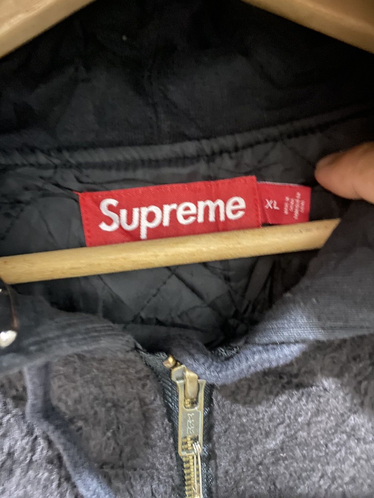 Supreme Supreme Fleece Jacket Zip up Hooded Shirt Black Size US XL / EU 56 / 4 - 5 Thumbnail