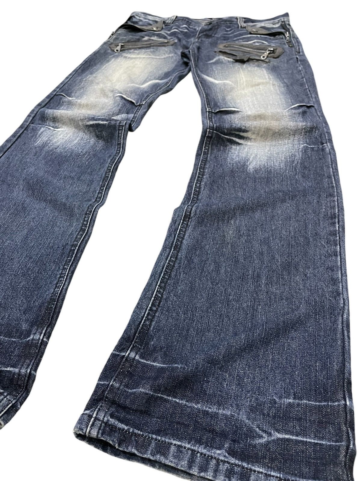 Hysteric Glamour × LOWBOX Lowbox Japan Claw Mark Whiskers Flared Jeans Size US 34 / EU 50 - 8 Thumbnail