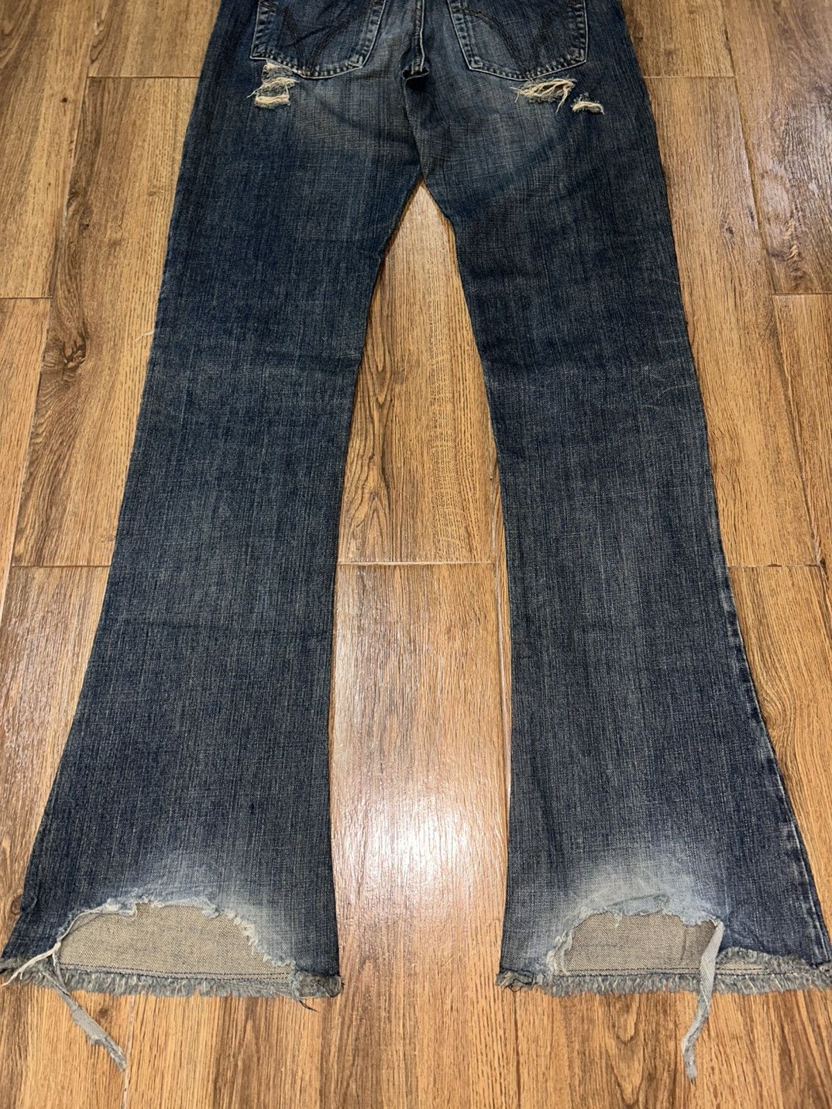 Tornado Mart Dolce & Gabbana D&G Distressed Flared Denim Jeans Size 34" / US 12 / IT 48 - 8 Thumbnail