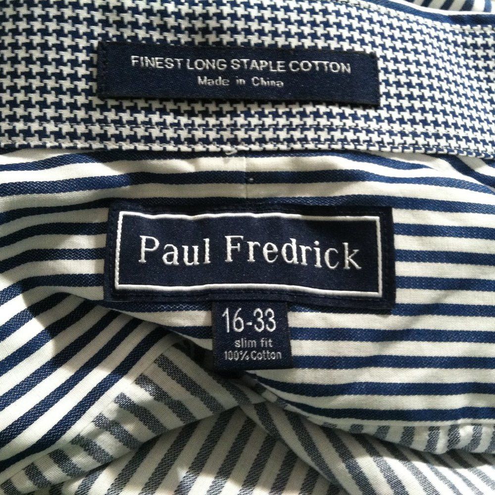 Paul Fredrick PAUL FREDRICK MENS BLACK COTTON DRESS SHIRT SIZE: 16-33 Size US L / EU 52-54 / 3 - 5 Thumbnail