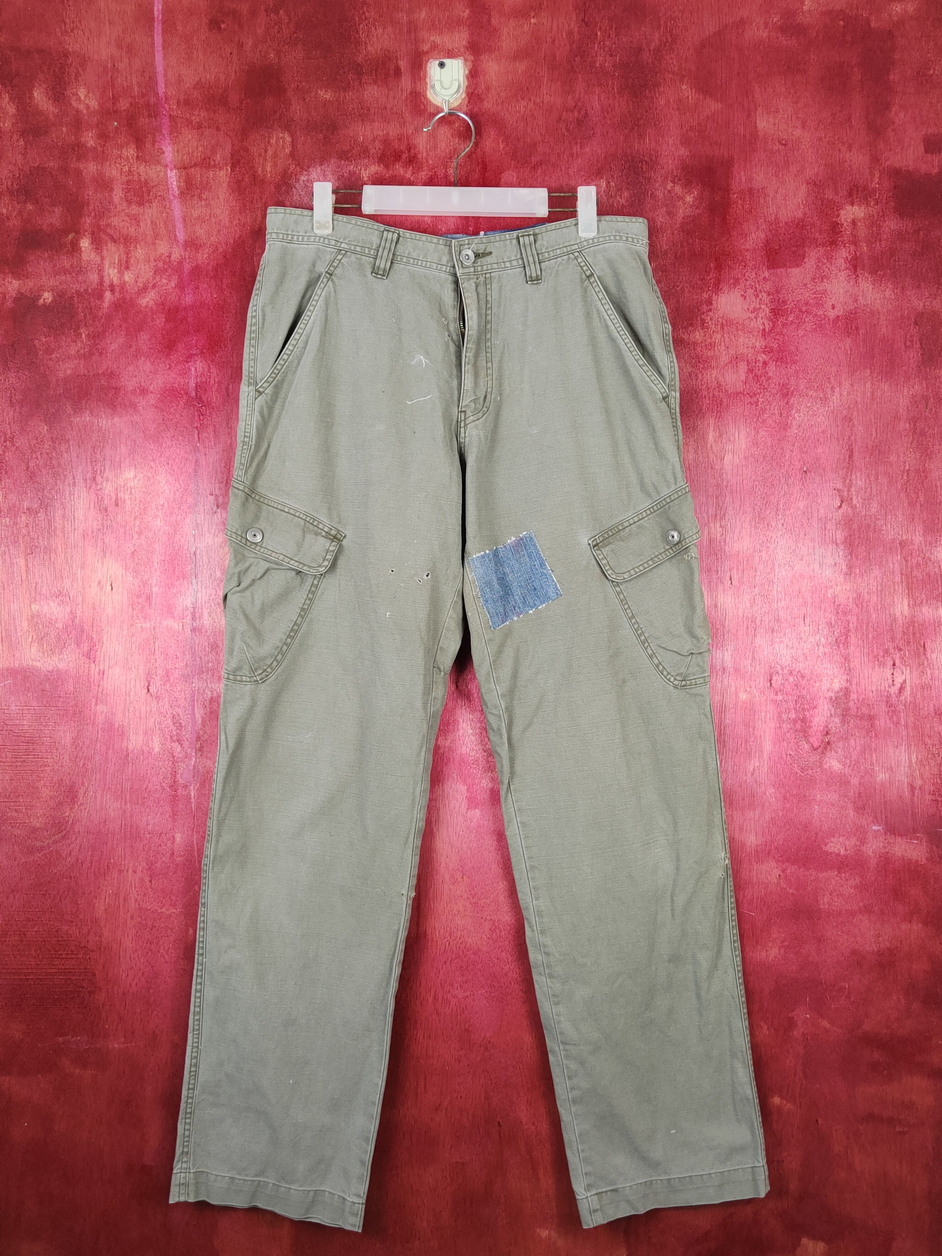 Japanese Brand Uniqlo Green Faded Multipocket Tactical Cargo Pants #S1344 Size US 34 / EU 50 - 1 Thumbnail