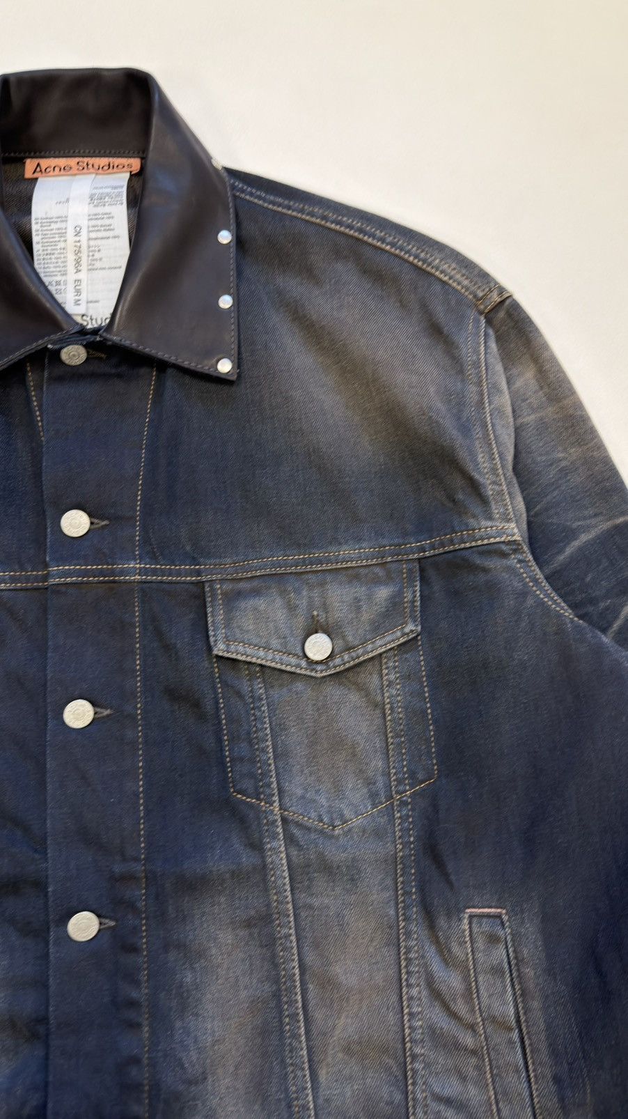 Acne Studios Studded Dirty Washed Oversized Denim Jacket Size US M / EU 48-50 / 2 - 7 Thumbnail