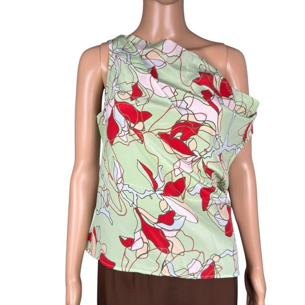 Equipment NWT New $225 Equipment Oriana Silk One-Shoulder Floral Top Size S / US 4 / IT 40 - 3 Thumbnail
