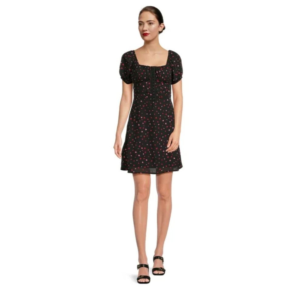 Madden NYC Madden Women's Junior's Corset Dress bust cups hearts print Size S / US 4 / IT 40 - 3 Thumbnail