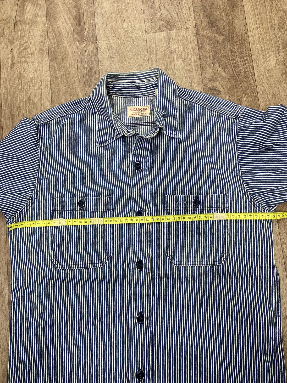 Sugar Cane Sugar Cane Hickory Stripe Work Shirt - Made In USA Size US M / EU 48-50 / 2 - 9 Thumbnail