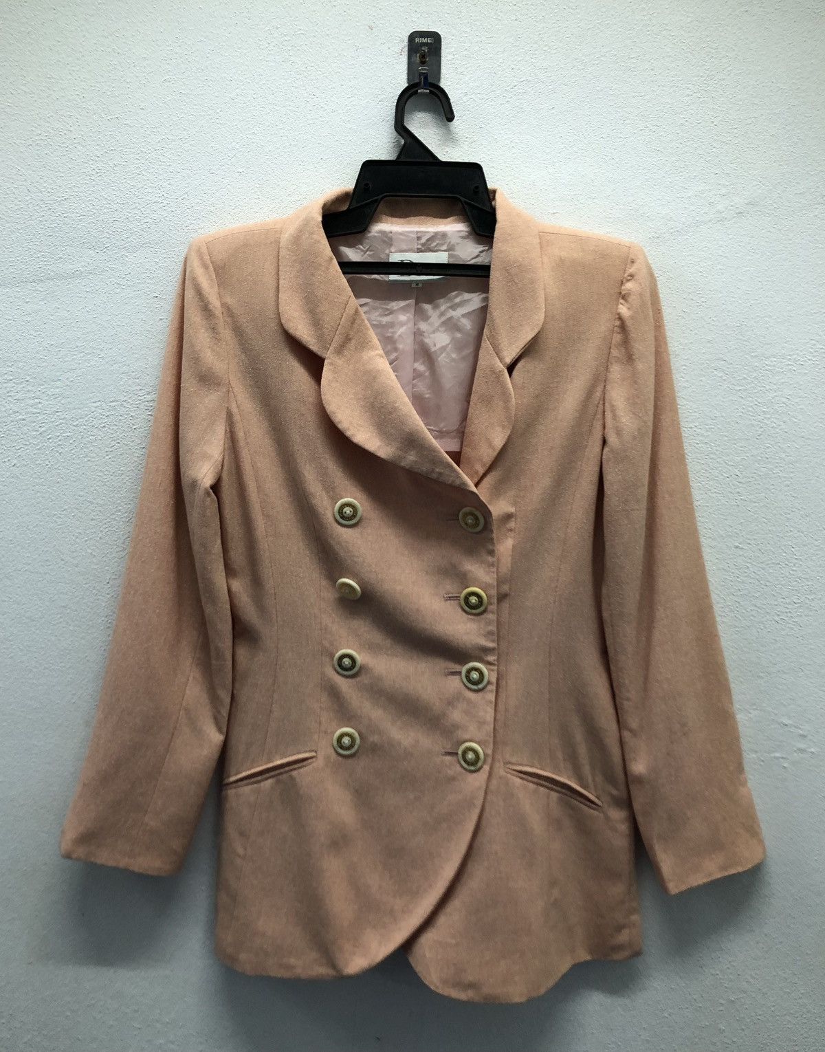 Christian Dior Monsieur × Vintage Vintage Mademoiselle Dior Pink Blend Double-Breasted Blazer Size M / US 6-8 / IT 42-44 - 1 Thumbnail