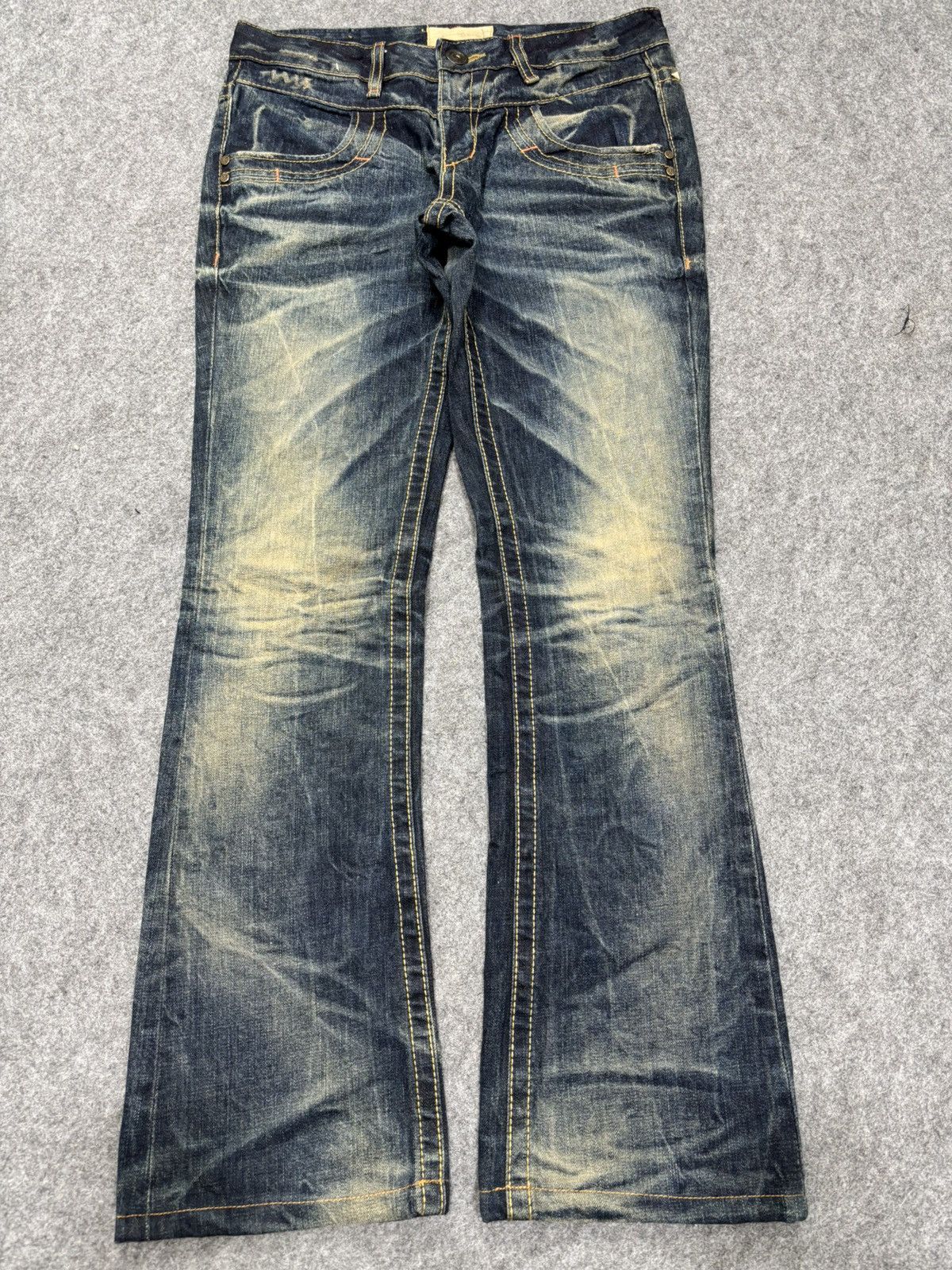 Seditionaries 💥Flare💥Lolita Mud Stone Wash Style Flare Spiky Denim F648 Size US 32 / EU 48 - 24 Thumbnail