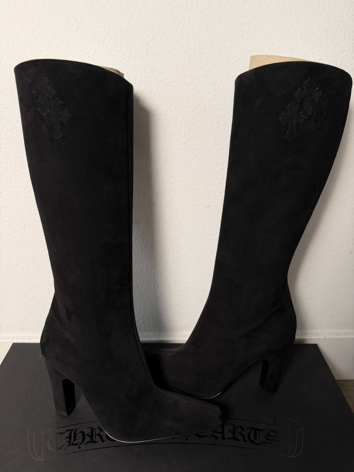 Chrome Hearts Authentic chrome hearts sugar jones boots in black suede Size US 9 / IT 39 - 4 Thumbnail