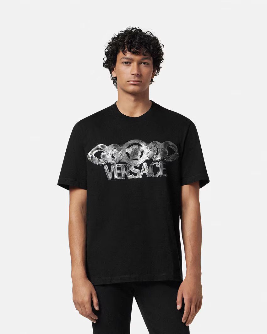 Versace o1s22i1n0125 Crewneck T-Shirt in Black Size US XL / EU 56 / 4 - 4 Thumbnail