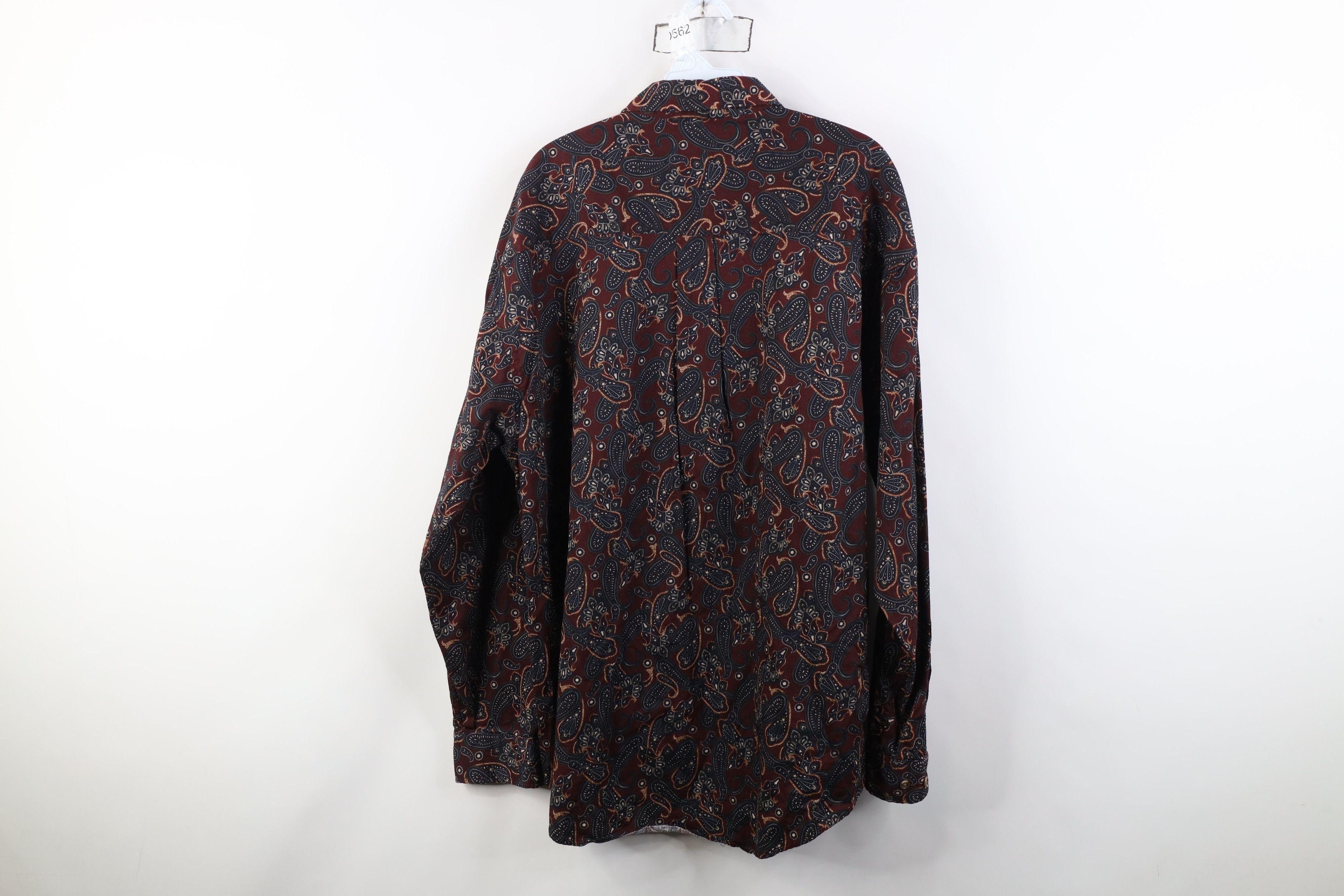 Vintage Vintage 90s Streetwear Paisley Collared Button Down Shirt Size US L / EU 52-54 / 3 - 8 Thumbnail