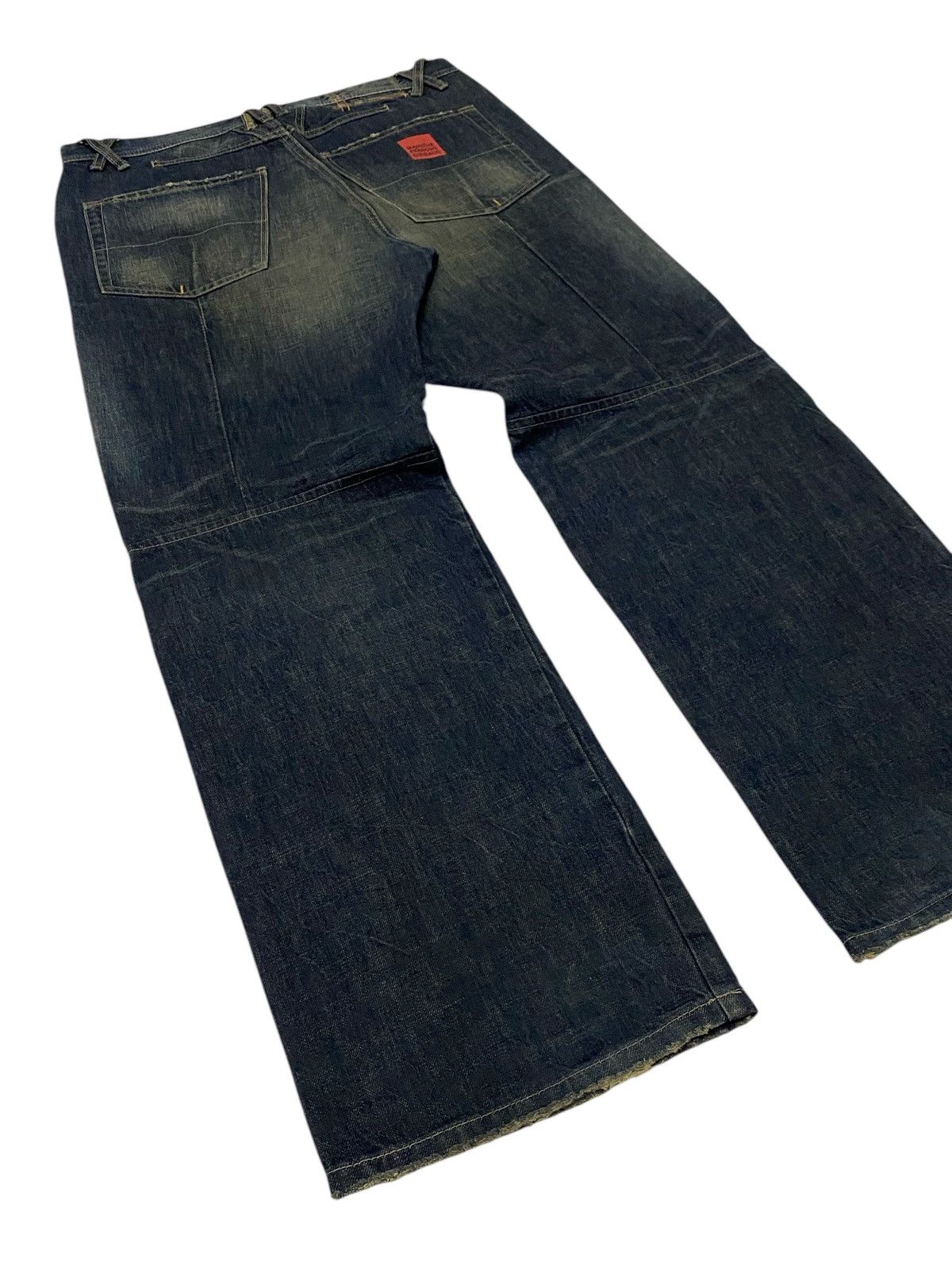 Marithe + Francois Girbaud Marithe Francois Girbaud Distressed Wide Leg Denim Pants Size US 36 / EU 52 - 25 Thumbnail