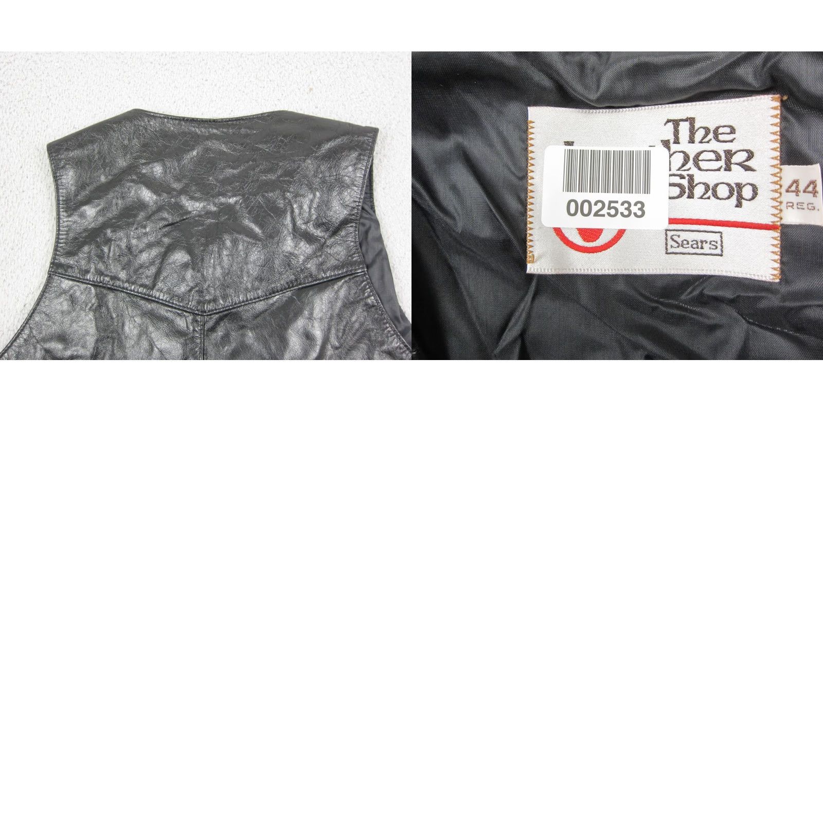 Sears VINTAGE Sears Leather Vest Mens 44 Large Black Western Motorcycle Biker 70s 80s Size US S / EU 44-46 / 1 - 9 Thumbnail