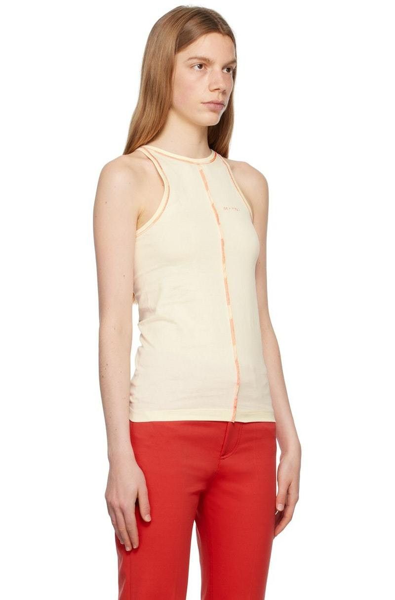 Marni o1y1125 Tank Top in Cream Size L / US 10 / IT 46 - 2 Thumbnail