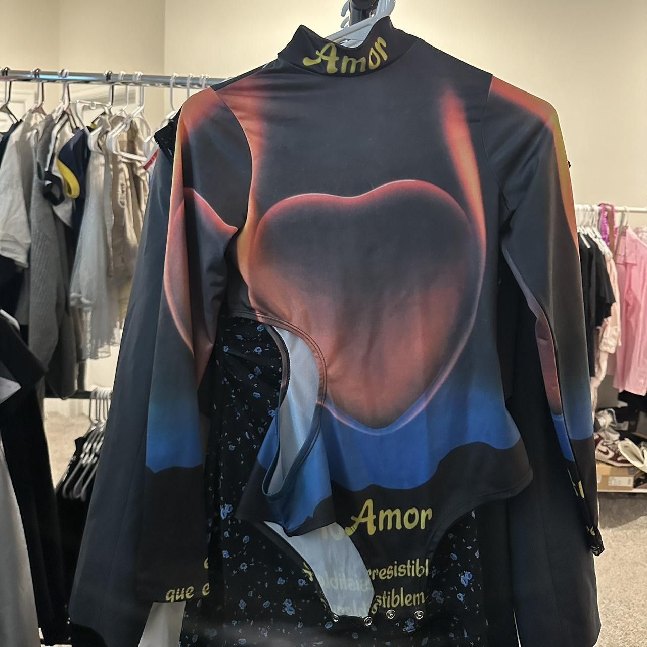 Vintage Amor Heart Bodysuit Size M / US 6-8 / IT 42-44 - 1 Thumbnail
