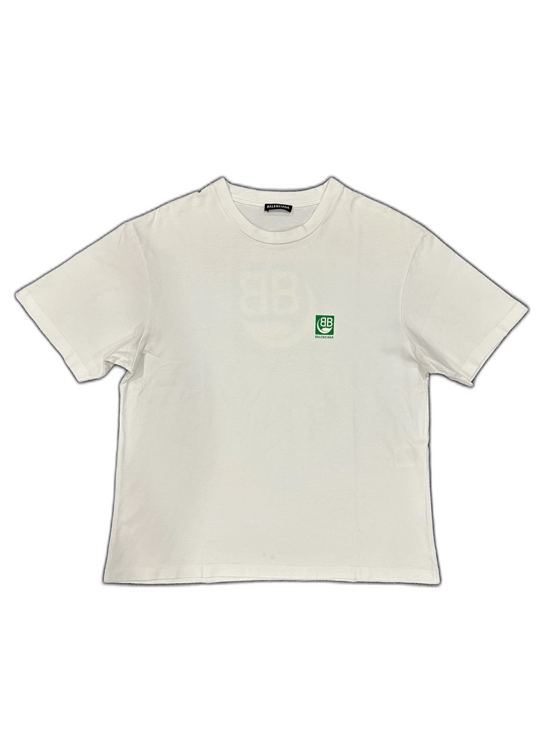 Balenciaga Balenciaga White Green Environmental Protection Short Sleeve Size US M / EU 48-50 / 2 - 1 Thumbnail