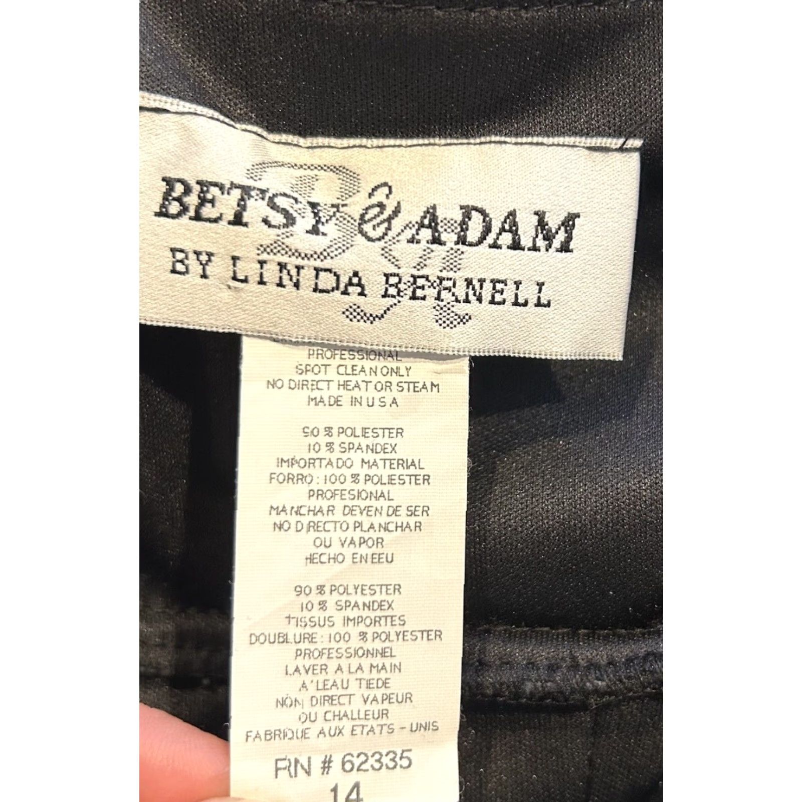 Vintage VINTAGE Betsy & Adam Black Velvet Midi Dress Size 14 Women Sleeveless Beads Sequins Party Cocktail Y2K Size XL / US 12-14 / IT 48-50 - 4 Thumbnail