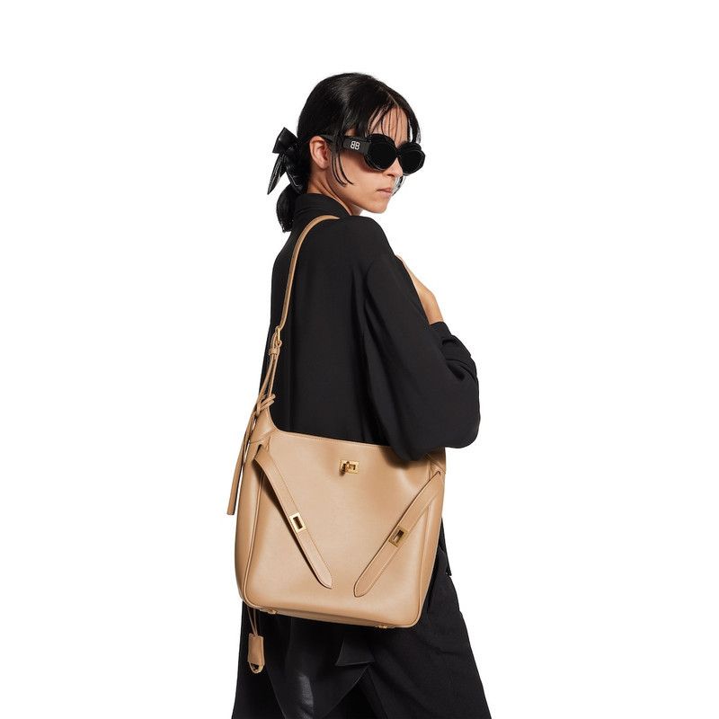Balenciaga o1srvl11e0326 Size: OS / Bel Air Small Hobo Bag in Latte Size ONE SIZE - 7 Thumbnail